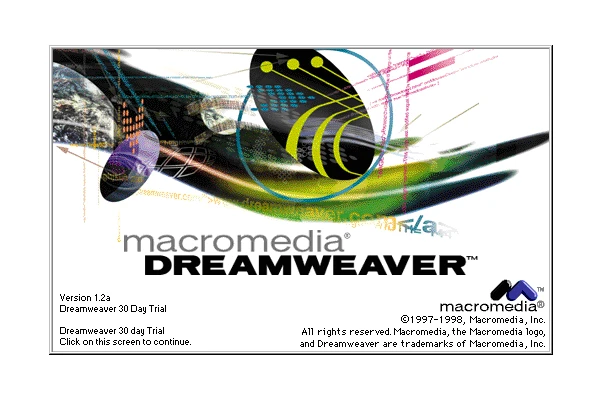 Macromedia Dreamweaver 1.2 screenshot
